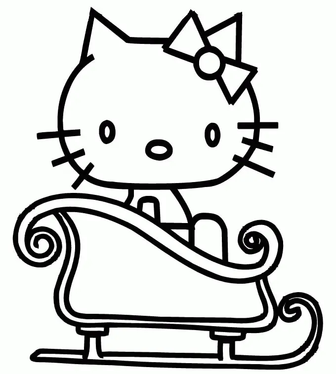Hello Kitty Christmas Coloring Pages 15