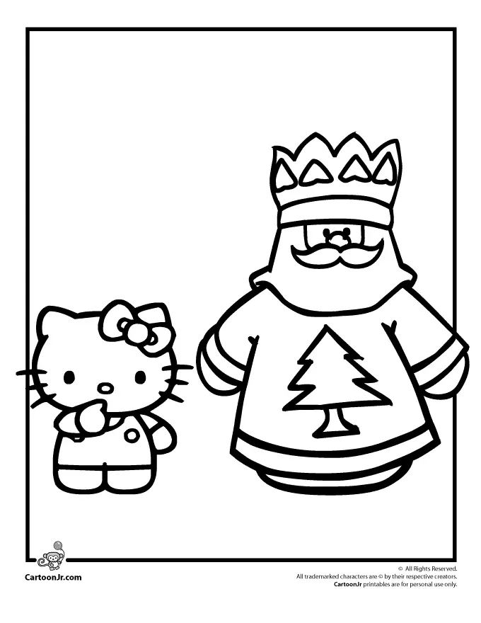 Hello Kitty Christmas Coloring Pages 16