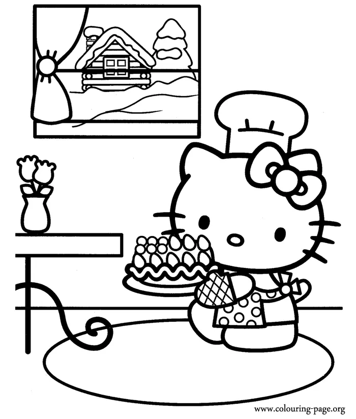 Hello Kitty Christmas Coloring Pages 17