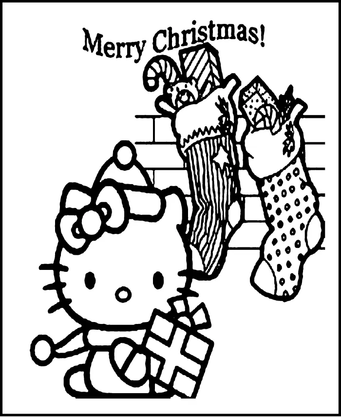 Hello Kitty Christmas Coloring Pages 20