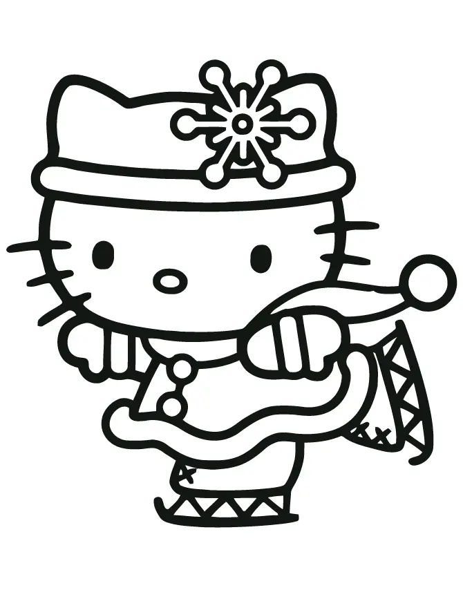 Hello Kitty Christmas Coloring Pages 3