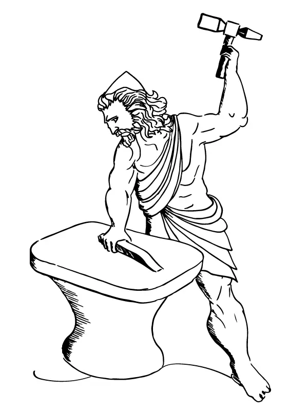 Hefesto Para Colorir 10
