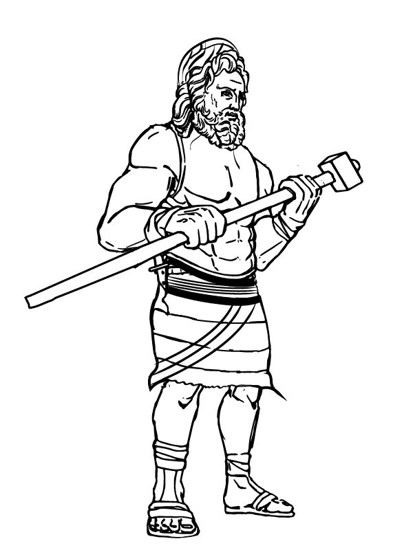 Hefesto Para Colorir 11