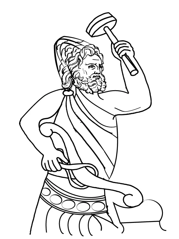 Hefesto Para Colorir 12