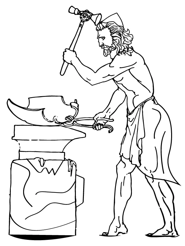 Hefesto Para Colorir 13