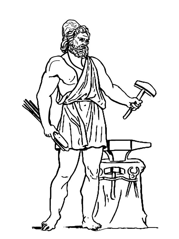 Hefesto Para Colorir 14