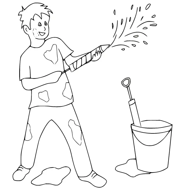 Holi Coloring Pages 17