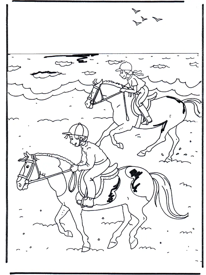 Horse and Rider Coloring Pages 29