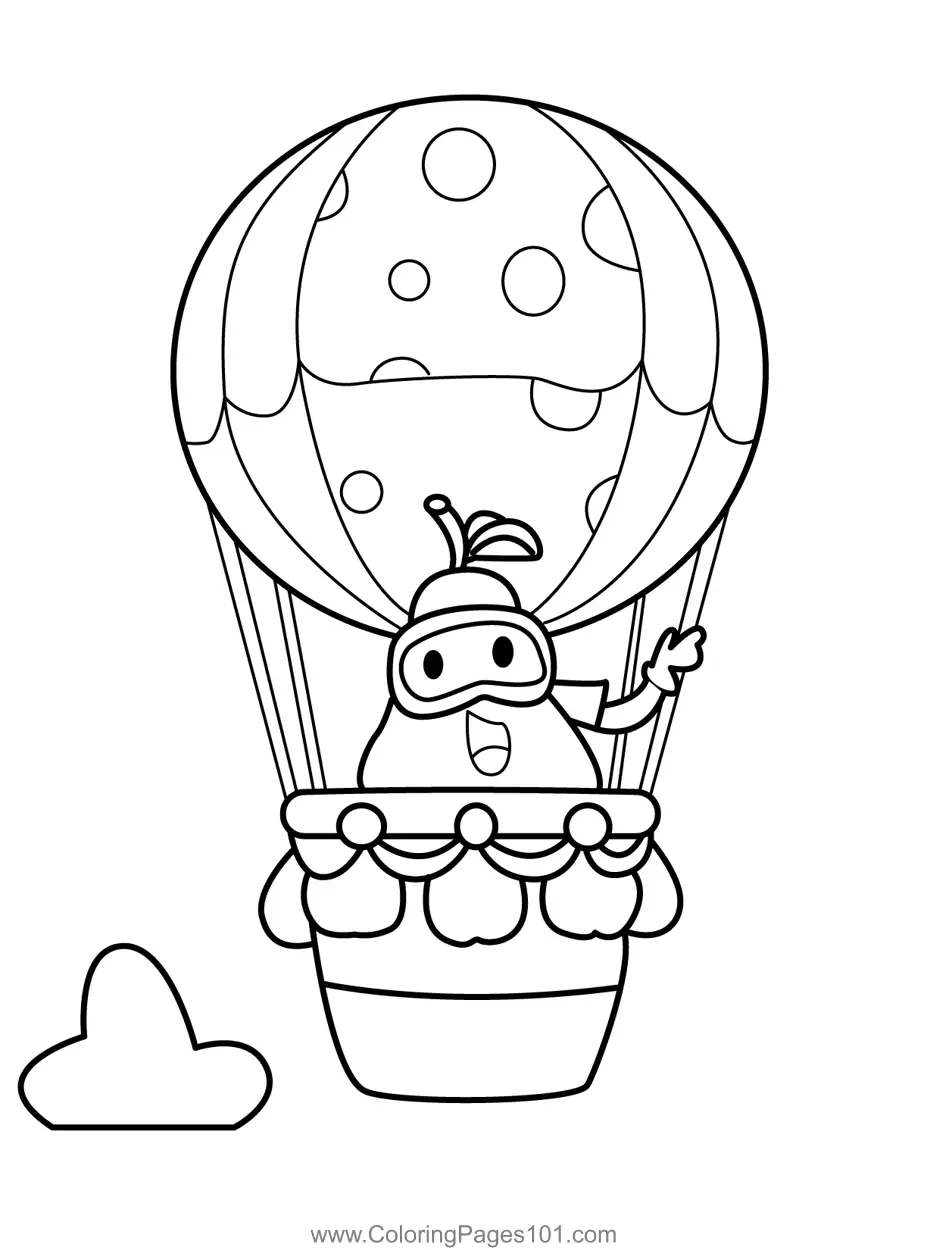 Hot Air Balloons Coloring Pages 1