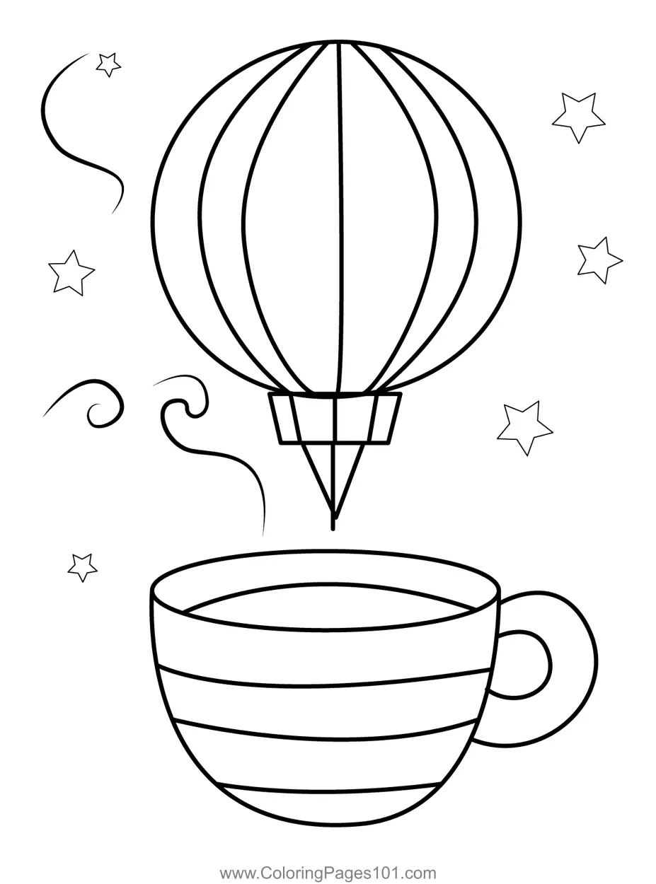 Hot Air Balloons Coloring Pages 10