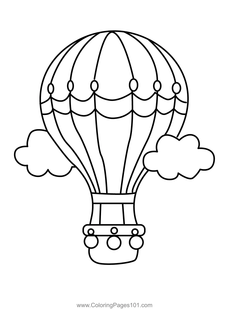 Hot Air Balloons Coloring Pages 4