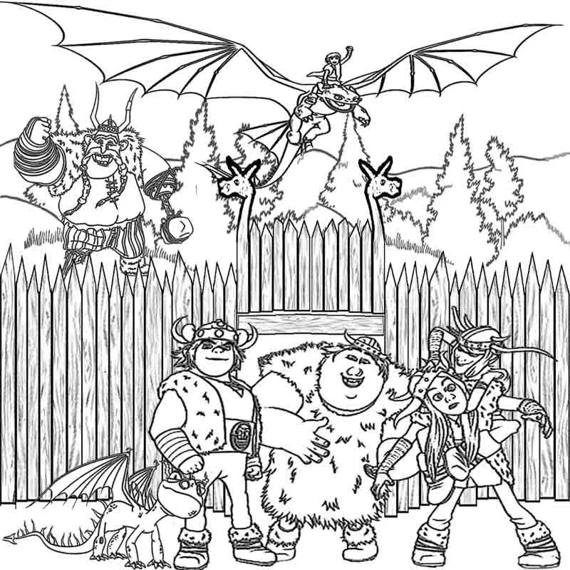 How to Train Your Dragon Coloring Pages 39