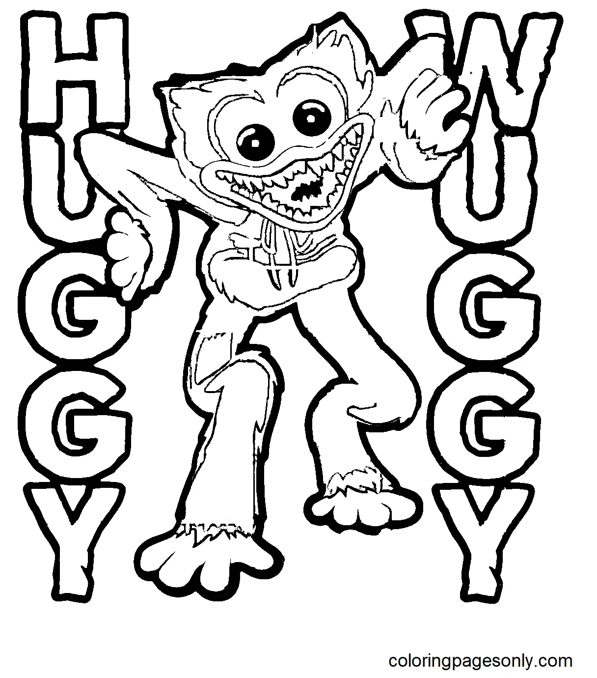 Huggy Wuggy Para Colorear 14