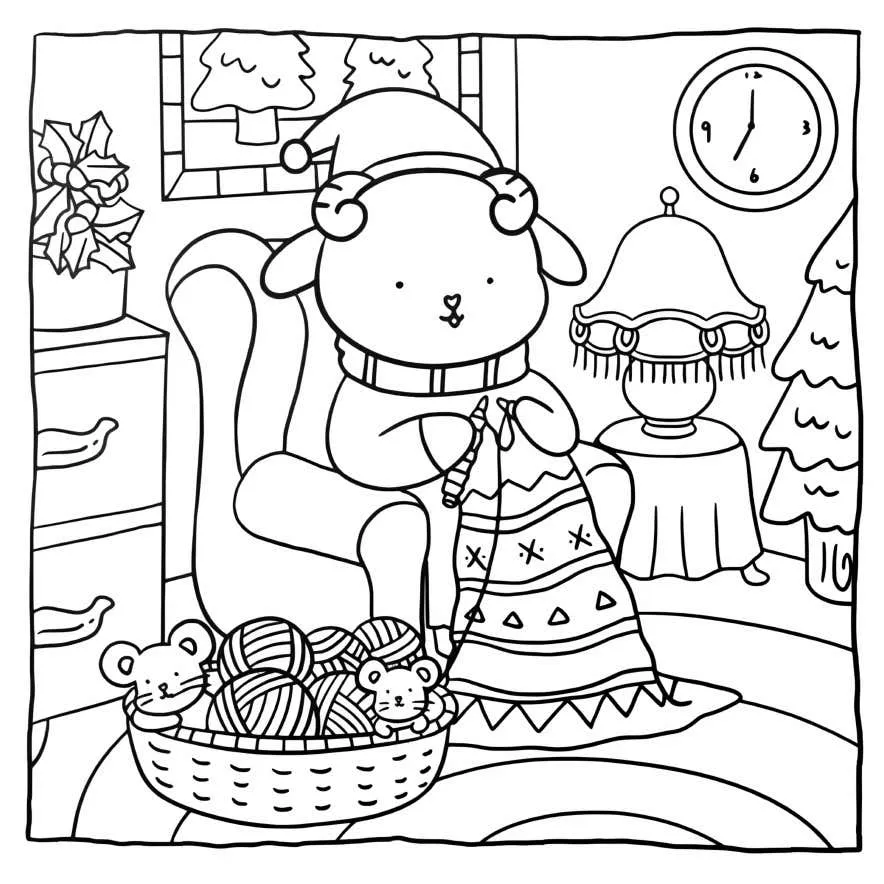 Hygge Christmas Coloring pages 5