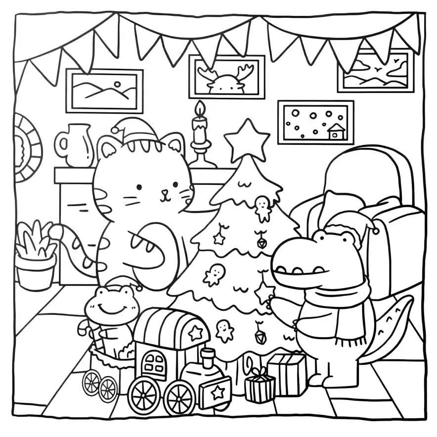 Hygge Christmas Coloring pages 8