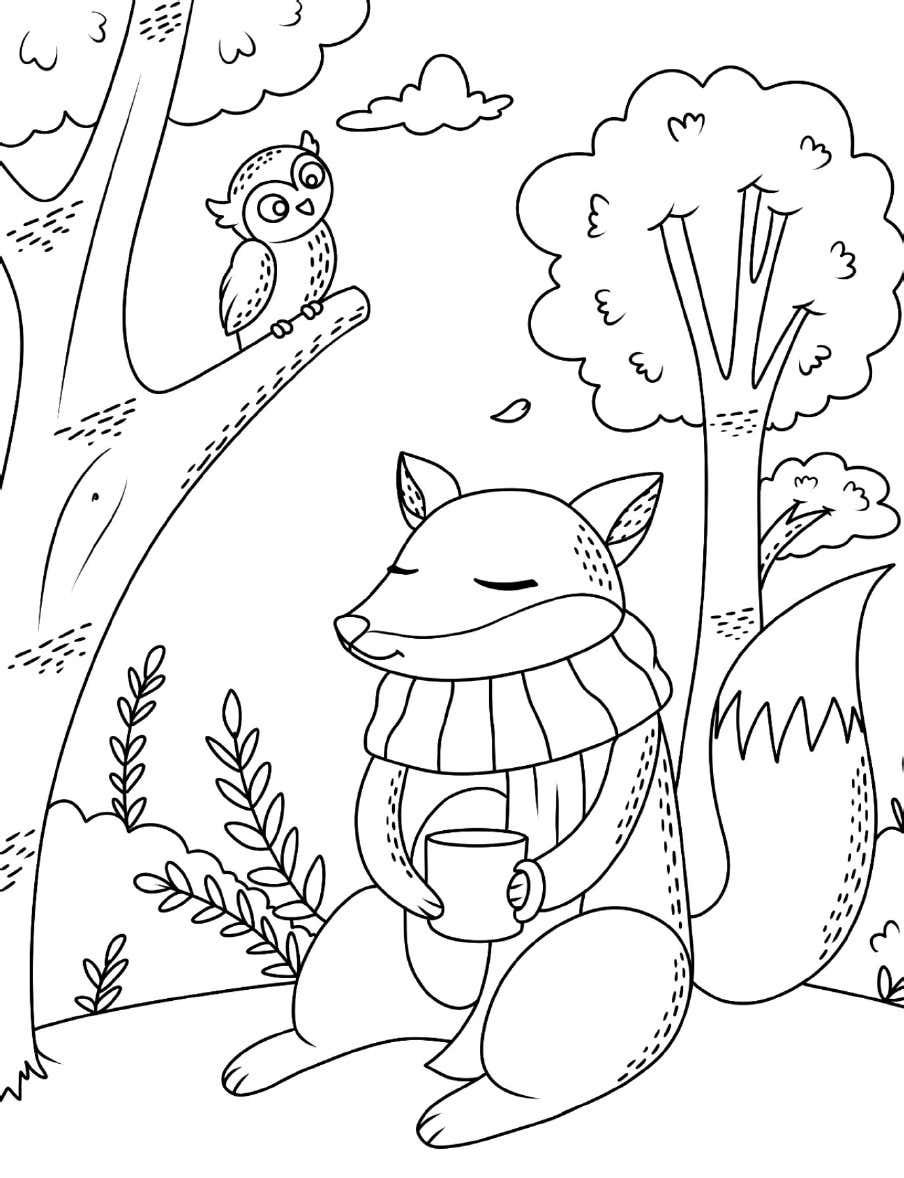 Hygge Scandinavian Coloring Pages 5