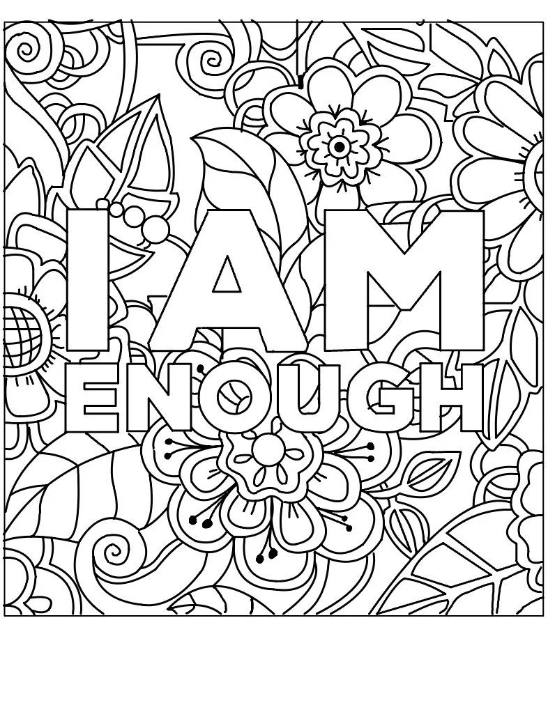 I Am Enough Coloring Pages 4