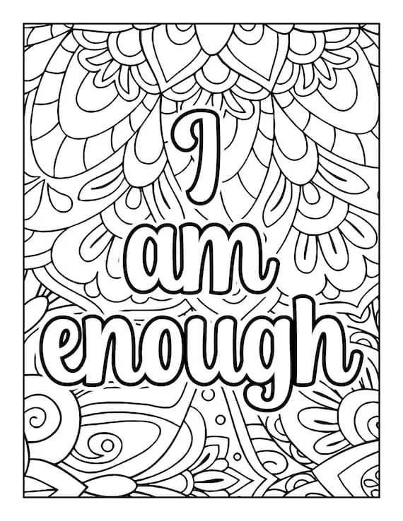 I Am Enough Coloring Pages 7