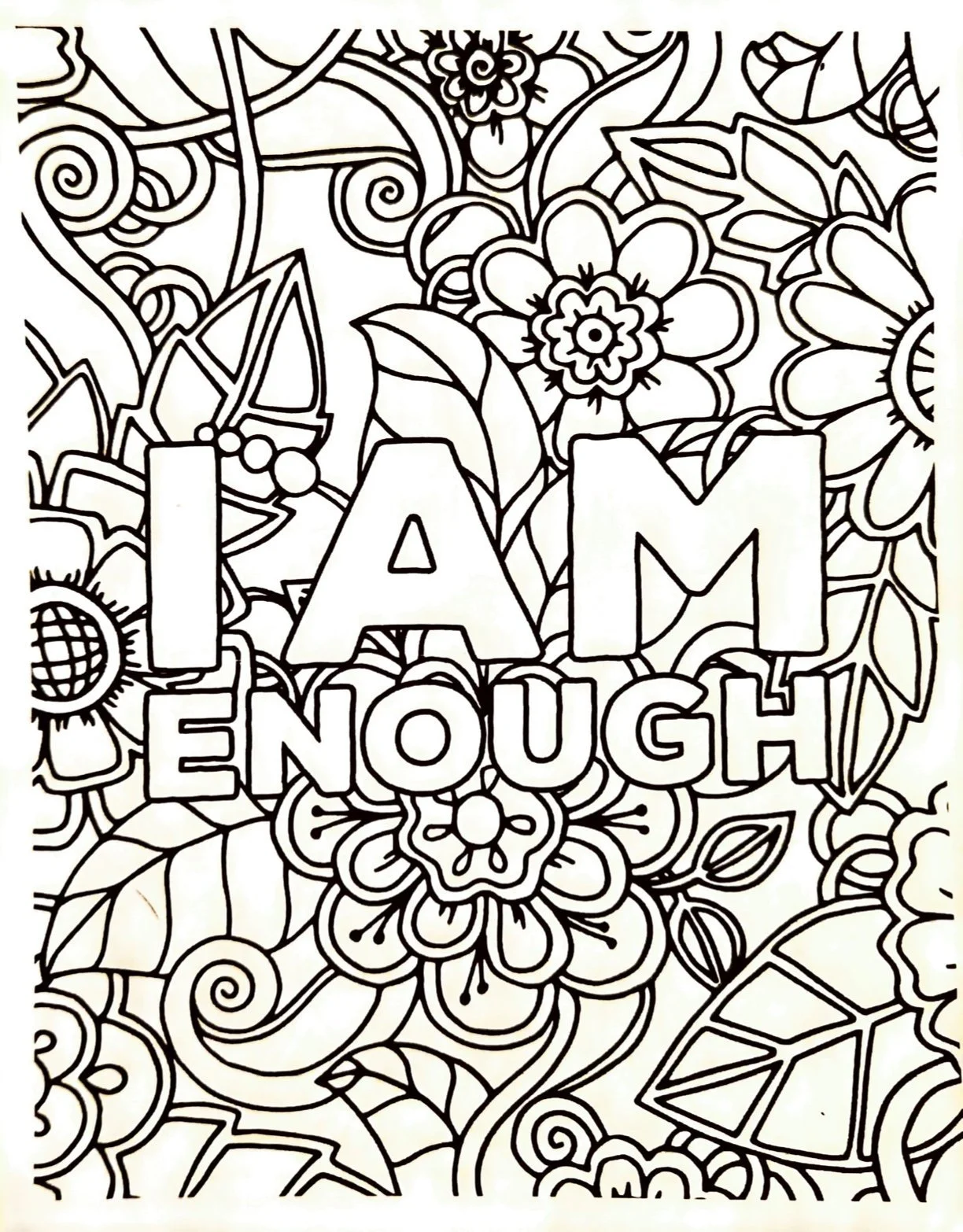 I Am Enough Coloring Pages 9