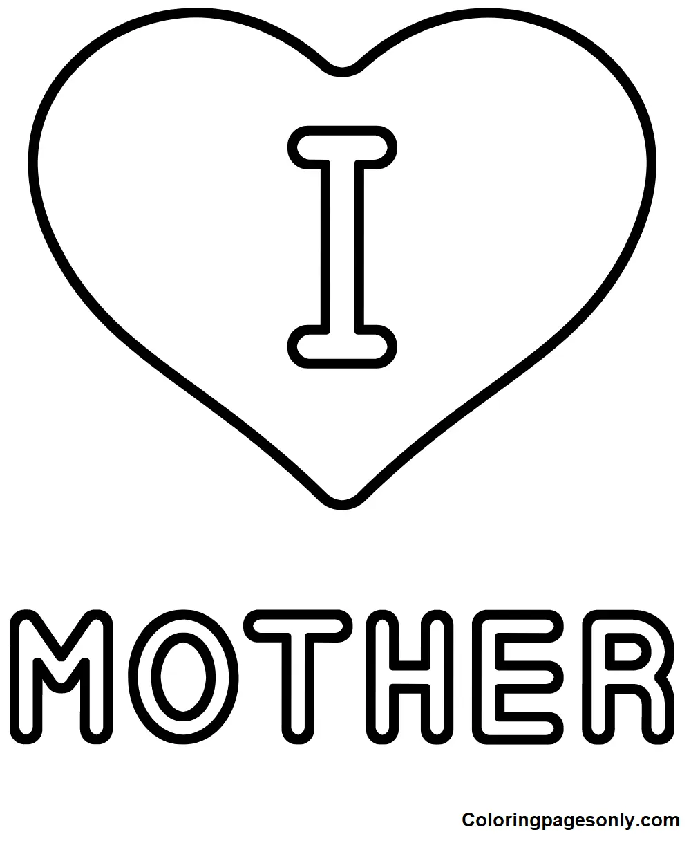 Desenhos de Amo-Te Mae Para Colorir 20