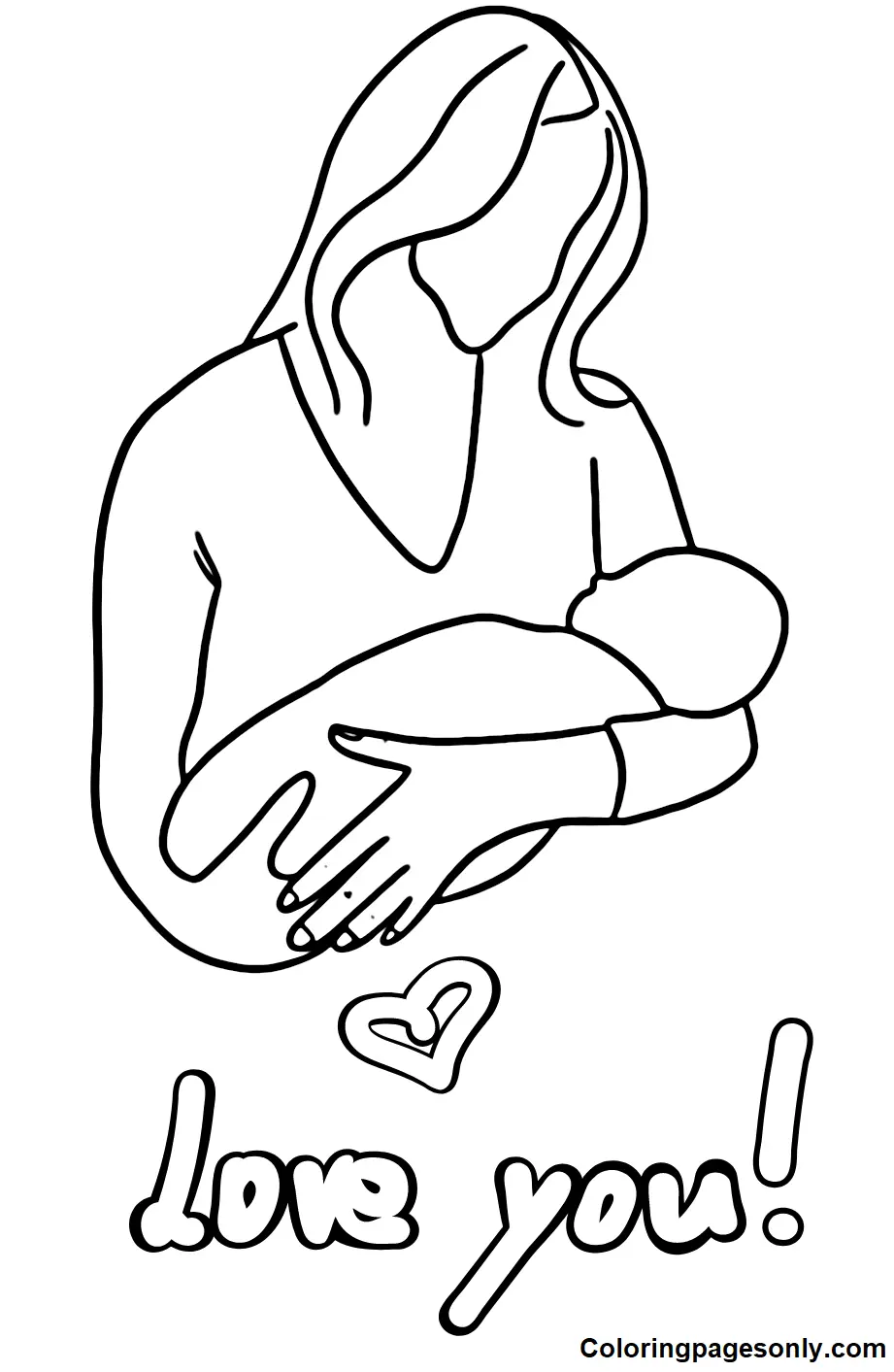 Desenhos de Amo-Te Mae Para Colorir 23