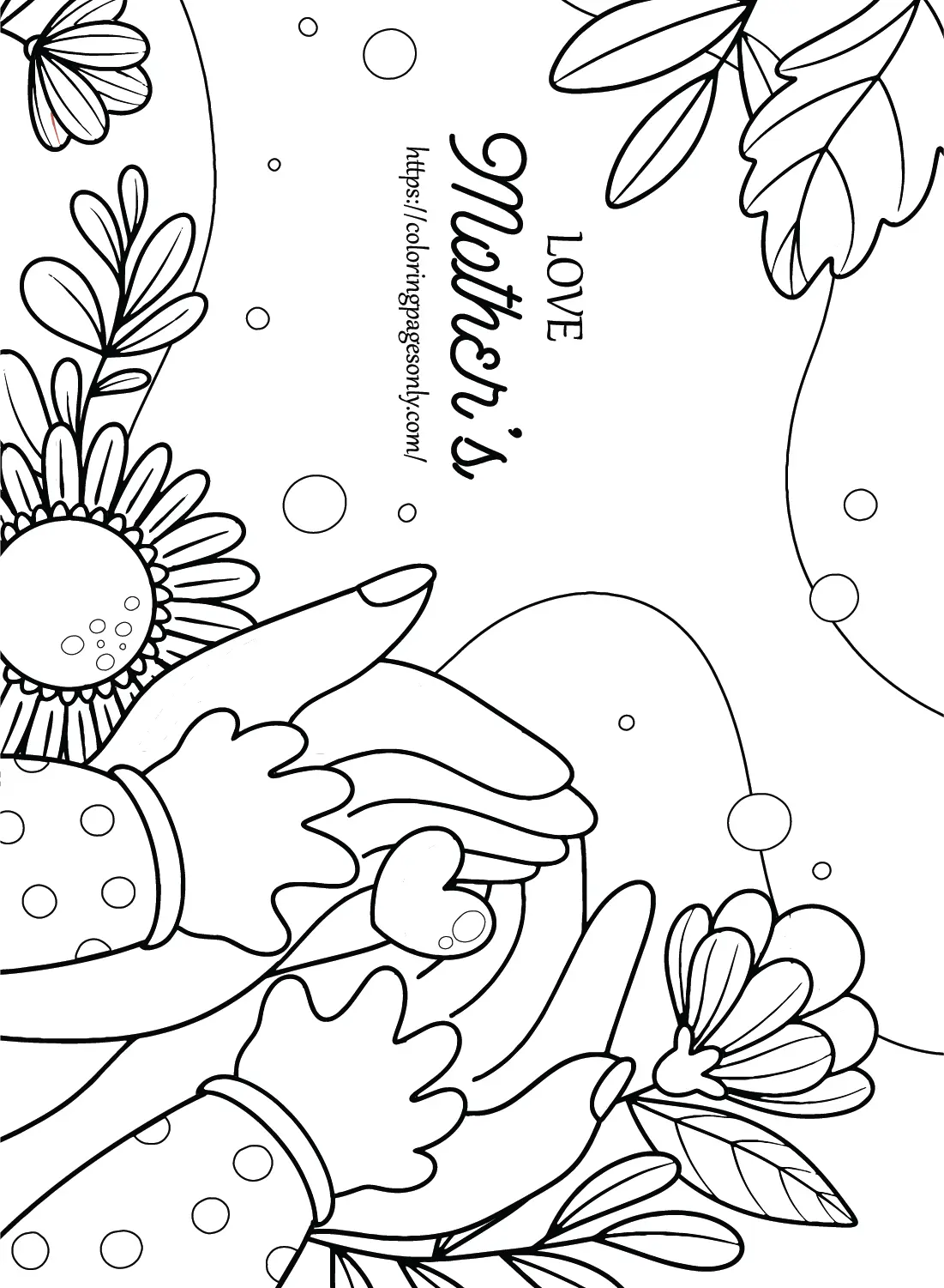 Desenhos de Amo-Te Mae Para Colorir 24