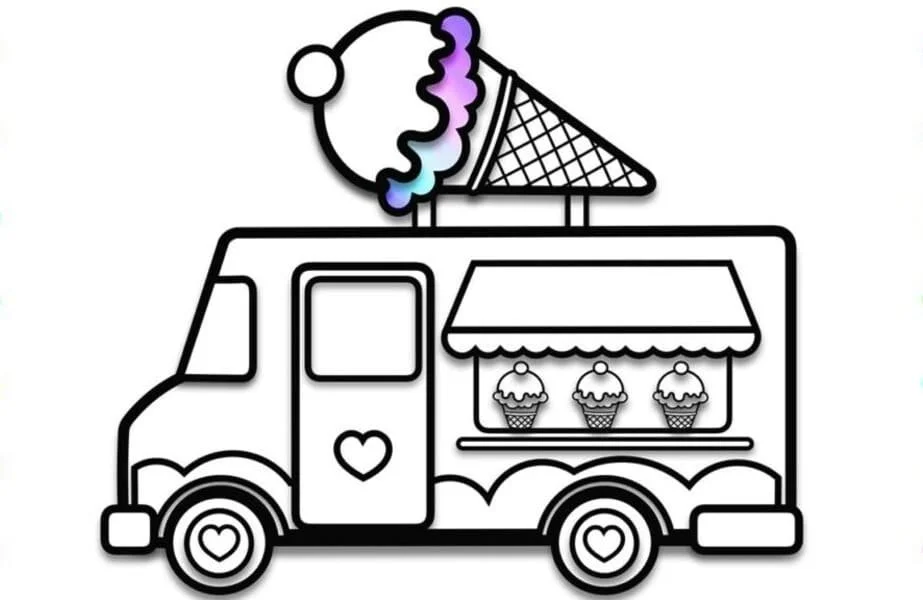 Eiswagen Ausmalbilder 21