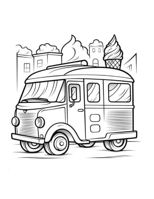 Eiswagen Ausmalbilder 34