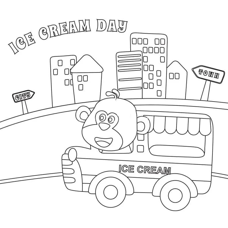 Eiswagen Ausmalbilder 37