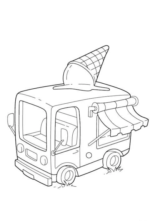 Eiswagen Ausmalbilder 38