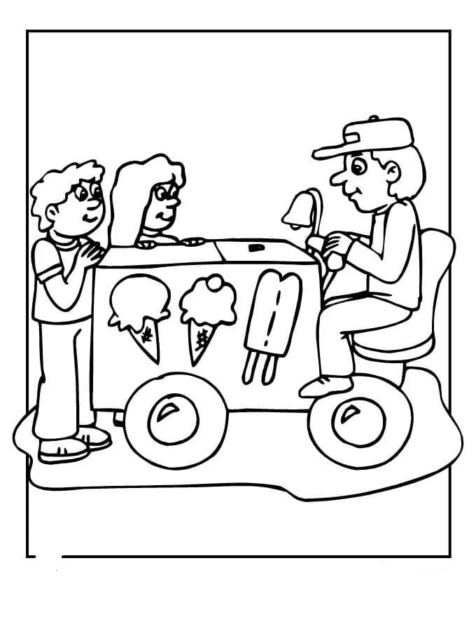 Eiswagen Ausmalbilder 41