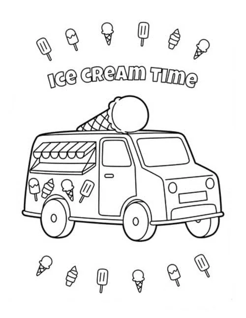 Eiswagen Ausmalbilder 48