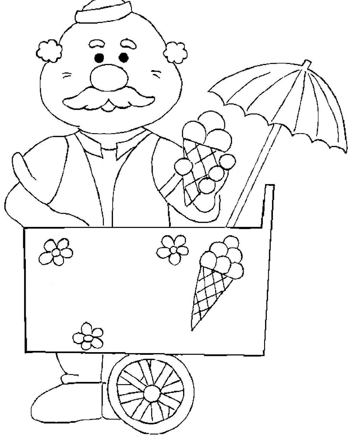 Eiswagen Ausmalbilder 6