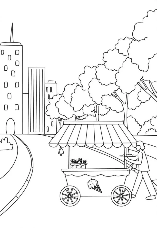 Eiswagen Ausmalbilder 9