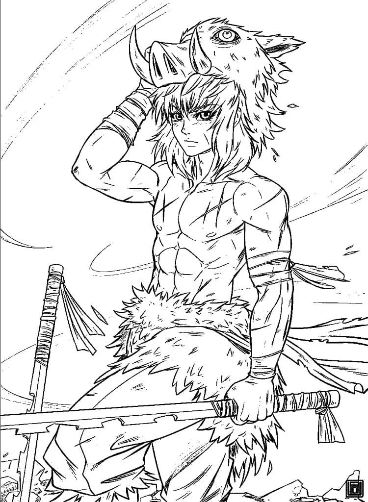 Inosuke Coloring Pages 20