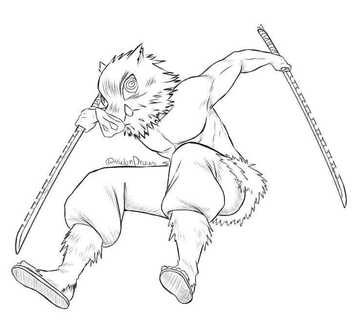 Inosuke Coloring Pages 30