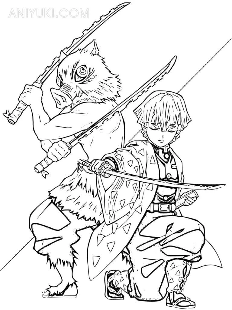 Inosuke Coloring Pages 38