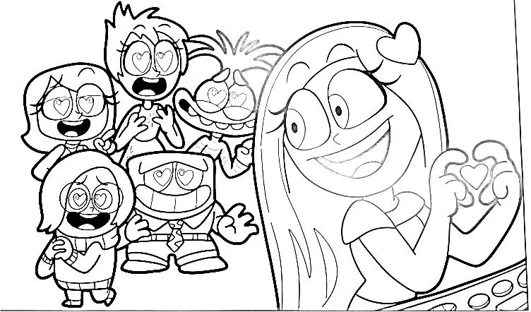 Inside Out 2 coloring pages 36