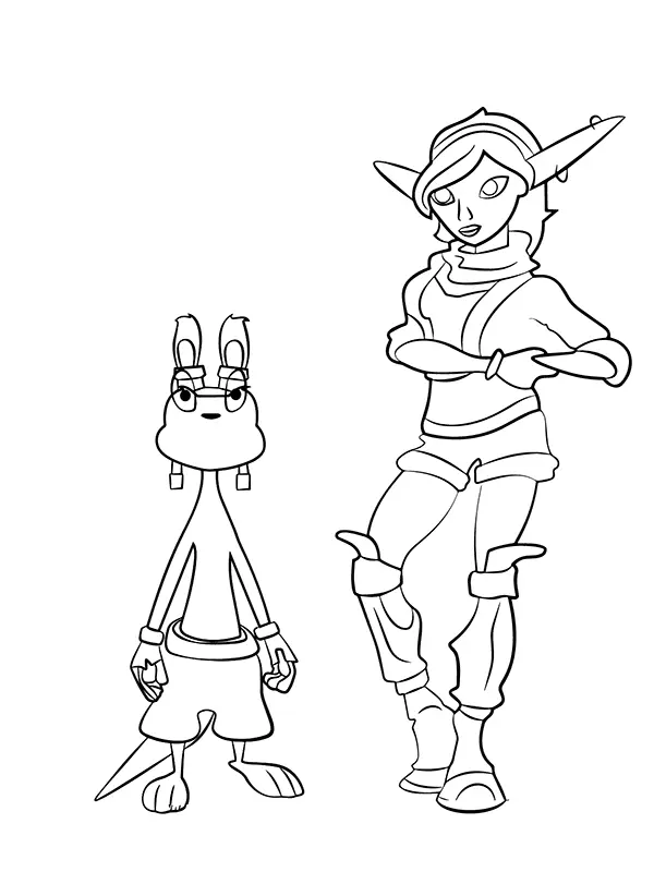 Jak and Daxter Coloring Pages