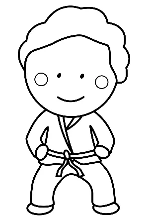Desenhos de Karate Para Colorir 14