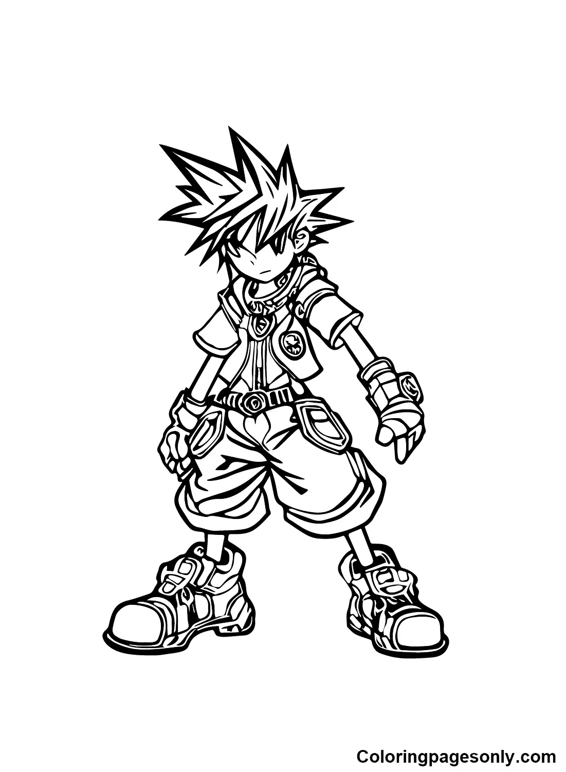 Kingdom Hearts Para Colorear 14