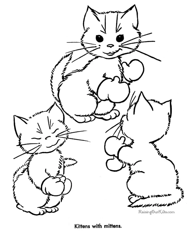 Kittens Coloring Pages 22