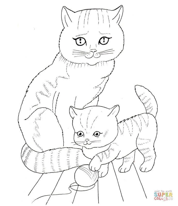Kittens Coloring Pages 47