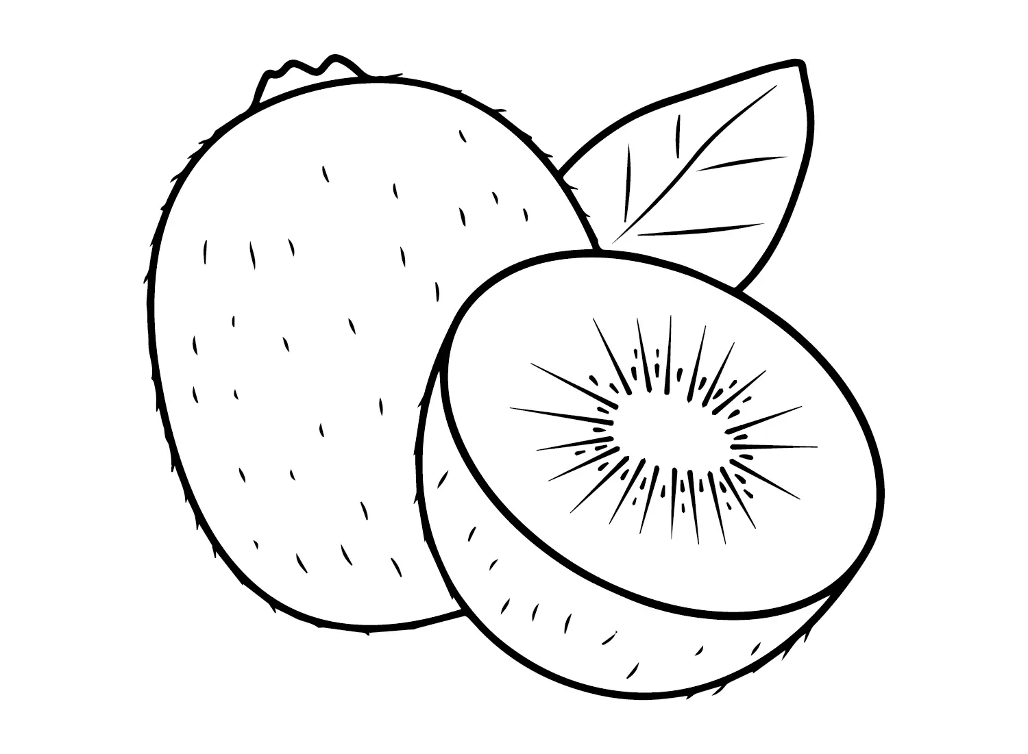 Kiwi Fruit Coloring Pages 10