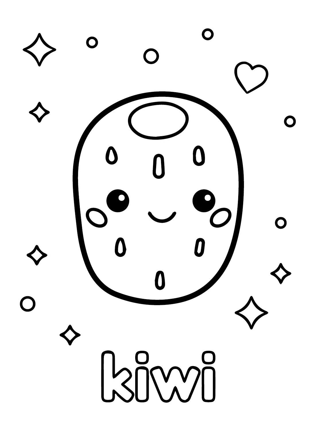 Kiwi Fruit Coloring Pages 17