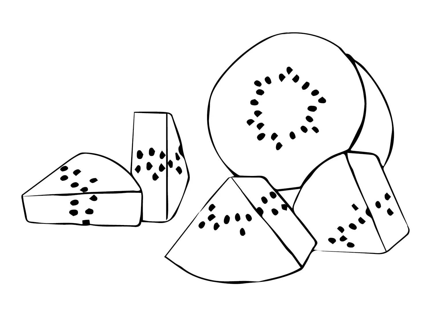 Kiwi Fruit Coloring Pages 19