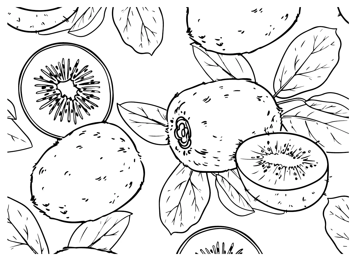 Kiwi Fruit Coloring Pages 30