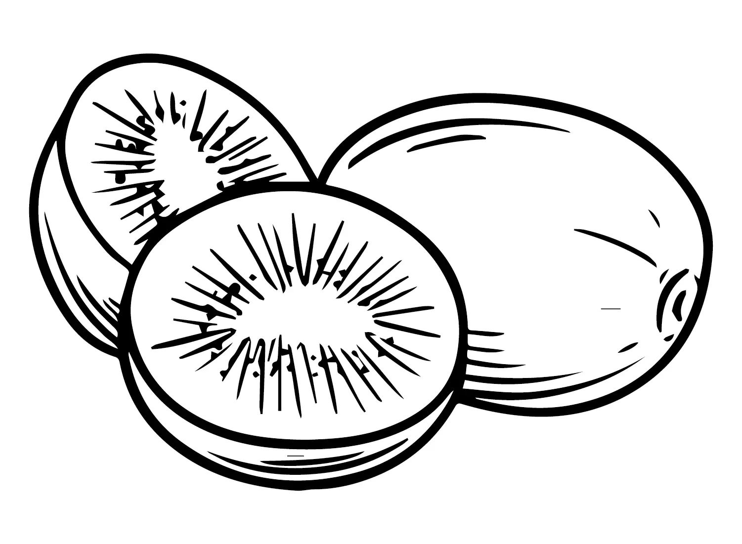 Kiwi Fruit Coloring Pages 4
