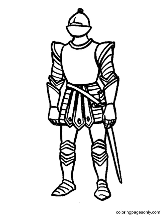 Knight Coloring Pages 13