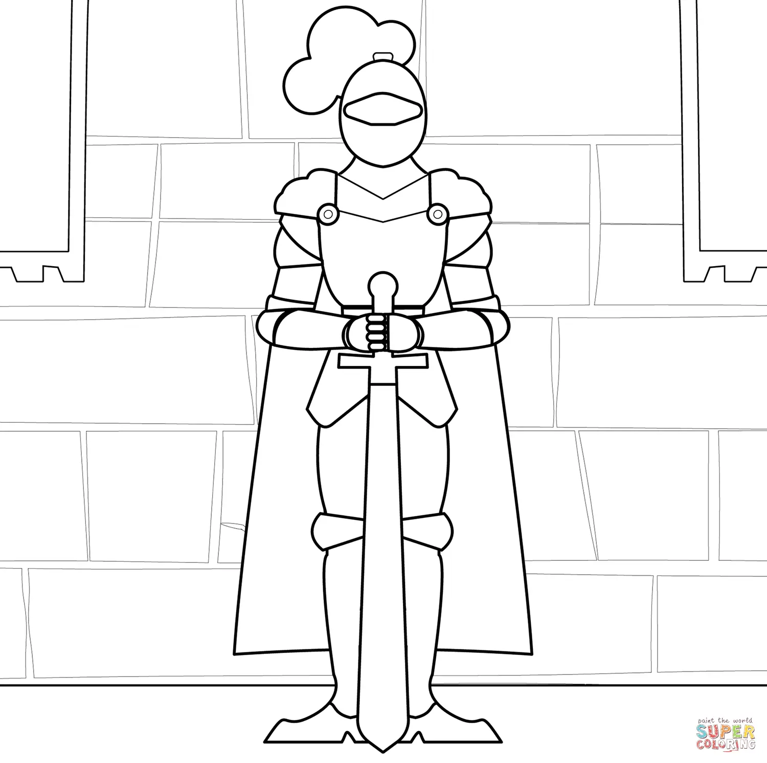 Cavaleiros Para Colorir 10